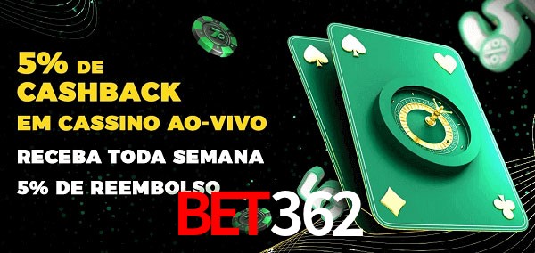 Promoções do cassino ao Vivo bet362